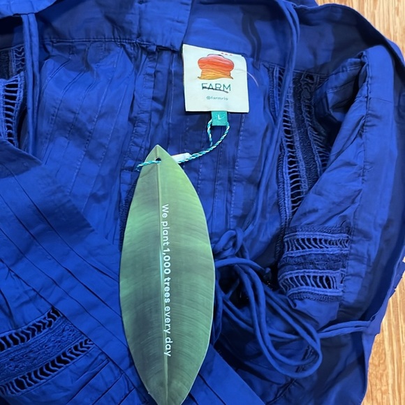 FARM Rio Sleeveless Square-Neck Lace Maxi Dress Sz L NWT - Picture 13 of 16